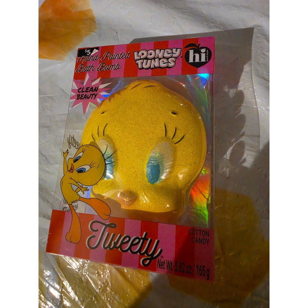 Looney Tunes x Hi Peach Layne Tweety Bird Bath Bomb Cotton Candy 5.82oz NEW